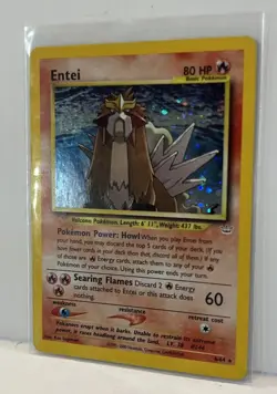 Pokemon Entei Neo Revelation TCG 6/64 Holo Unlimited Rare LP With Swirl - Image 2