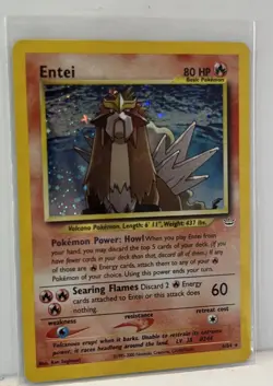 Pokemon Entei Neo Revelation TCG 6/64 Holo Unlimited Rare LP With Swirl - Image 3