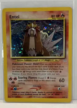 Pokemon Entei Neo Revelation TCG 6/64 Holo Unlimited Rare LP With Swirl - Image 4