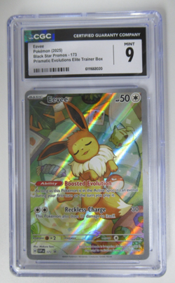 2025 Pokemon Black Star Promo Eevee 173 Prismatic Evolutions CGC 9 - Image 1