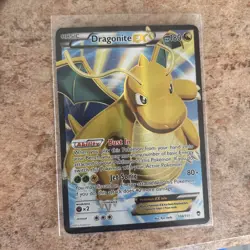 2014 POKEMON XY FURIOUS FISTS #108 DRAGONITE EX ULTRA RARE - Image 1