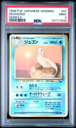 1998 POKEMON JAPANESE VENDING #87 - DEWGONG - SERIES II - PSA 9 - Image 1