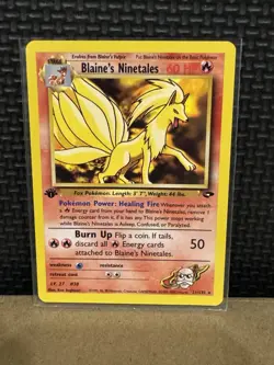 2000 Pokemon Gym Challenge - Blaine’s Ninetales - 1st Edition Ungraded 21/132 - Image 1