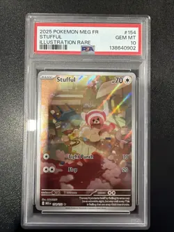Pokemon TCG Stufful Alt Art Illustration 154/132 Psa 10 - Image 1
