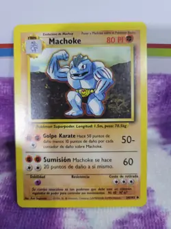 1999 Pokemon Spanish Base Set Unlimited Machoke #34 Near Mint WOTC NM Vintage - Image 1