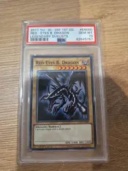 Yu-Gi-Oh! Red Eyes B. Dragon LEDU-EN000 1st Edition PSA Graded 10 - Image 1