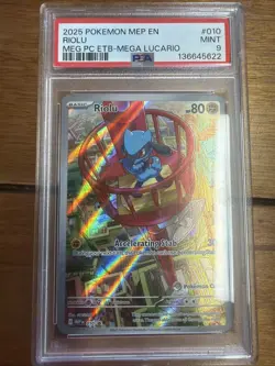 Riolu - 010 (Pokemon Center Exclusive) 010 Me: Mega Evolution Promo Holo PSA 9 - Image 1