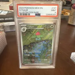 Pokemon Card PSA 9 Ivysaur 151 Illustration Rare S&V 2023 167/165 - Image 1