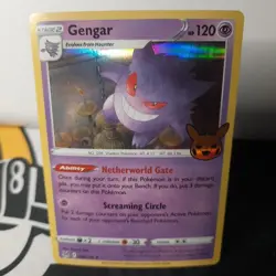 Gengar 66/196 2022 Trick Or Trade Halloween Stamp Promo Pokemon Card Holo - NM - Image 1