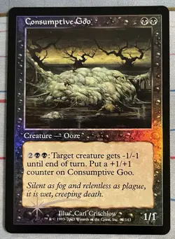MTG Scourge Consumptive Goo Black Foil Rare Near-Mint - Image 1