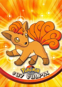 VULPIX #37 - BLUE Logo - NON-HOLO - SERIES 1 - TOPPS Pokemon Card - NM/LP - Image 1