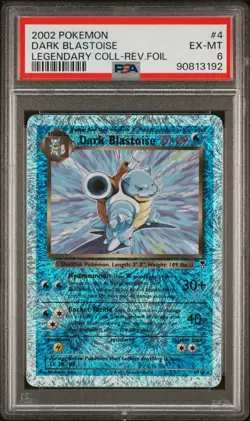 Pokemon Dark Blastoise 4/110 Legendary Collection Reverse Holo Rare PSA 6 2002 - Image 1