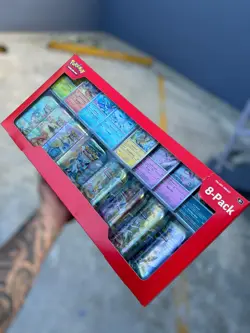 New Pokemon TCG Scarlet & Violet Prismatic Evolutions 8 Mini Tin Bundle Costco - Image 1