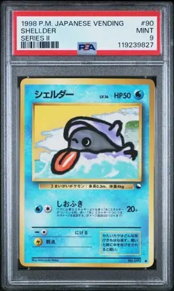 1998 POKEMON JAPANESE VENDING Series 2 - SHELLDER #90 PSA 9 - Image 1