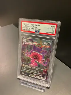 Pokemon 2021 Gengar VMAX 271/264 Alt Art Fusion Strike GEM MINT PSA 10 - Image 4