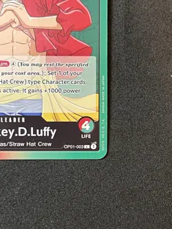 ONE PIECE Romance Dawn OP01-003 Monkey D Luffy Leader Pre Errata 🔥🔥🔥 - Image 4