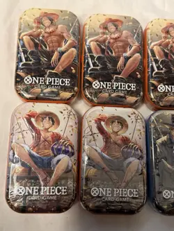 LOT OF 6 ONE PIECE TIN PACK SET VOL 2 TS-02 OP-13 SEALED BANDAI - Image 3
