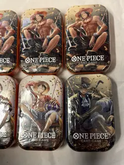 LOT OF 6 ONE PIECE TIN PACK SET VOL 2 TS-02 OP-13 SEALED BANDAI - Image 4