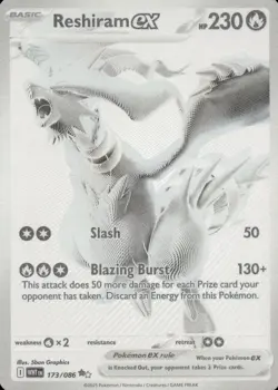 Pokemon TCG Reshiram EX White Flare Mint-Near Mint Condition Card 174/086 BWR - Image 1