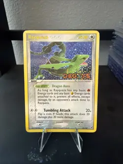 Rayquaza 22/107 Reverse Holo Card Stamped EX Deoxys Pokemon TCG hp/dmg - Image 1