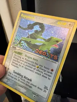 Rayquaza 22/107 Reverse Holo Card Stamped EX Deoxys Pokemon TCG hp/dmg - Image 4