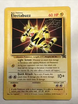 Pokemon Electabuzz #2 Warner Bros Movie Black Star Promo TCG Card - Image 1