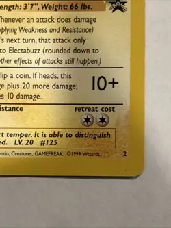 Pokemon Electabuzz #2 Warner Bros Movie Black Star Promo TCG Card - Image 4