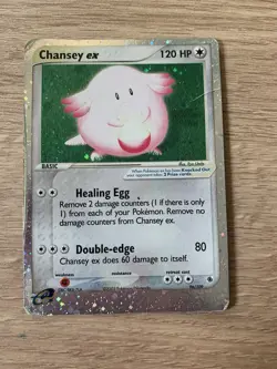 Chansey EX 96/109 Ruby and Sapphire Holo Pokemon Card - Image 2