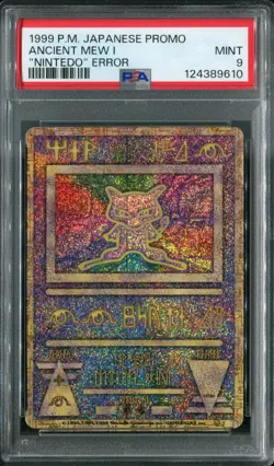 1999 Pokemon Card Ancient Mew I Nintedo Error Promo Japanese PSA MINT 9 - Image 1