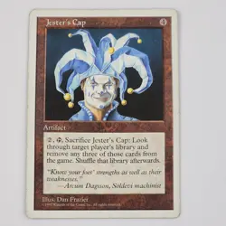 MTG Magic the Gathering Jester's Cap (324/383) 4th Ed LP Card Artifact Vtg 1995 - Image 1