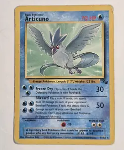 Articuno 17/62 Fossil Unlimited Rare Pokemon Card Non Holo WOTC - Image 1