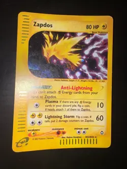Pokemon Zapdos H32/H32 Aquapolis Rare Holo Wizards Card ENG - Image 2