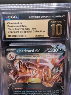 CGC 10 PRISTINE Charizard EX 196 SVP Black Star Promos SVP196 Pokemon Card 011 - Image 3