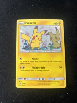 Pikachu SM162 Sun & Moon Black Star Promo Holo Pokemon Card LP - Image 1