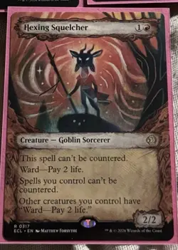 1x Hexing Squelcher, Showcase Art 0317, Lorwyn Eclipsed, Magic MTG NM - Image 1