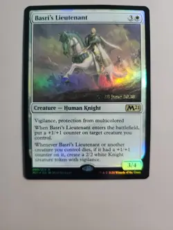 MTG Basri's Lieutenant Core Set 2021 009/274 Foil Prerelease Rare - Image 1