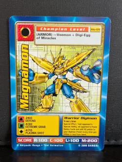 2000 Digimon Digi Battle TCG Magnamon Movie Promo MO-09 - Image 1