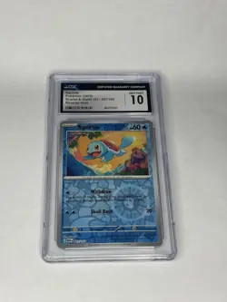 Pokemon TCG Squirtle 2023 Scarlet Violet 151 Reverse Holo 007/165 CGC 10 - Image 1