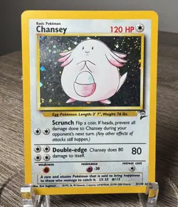 Pokemon TCG Chansey Base Set 2 3/130 Holo MP - HP - Image 1