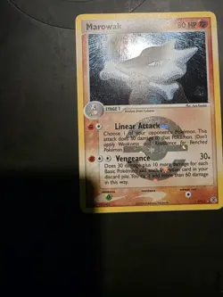 Pokemon TCG Marowak EX FireRed & LeafGreen 7/112 Reverse Holo Rare - Image 3