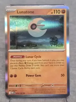 Lunatone 074/132 - Holo Rare - Pokemon TCG: Mega Evolution - NM - Image 1