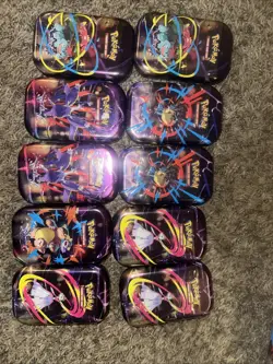 Pokemon TCG Mega Evolution Mini Tin Display 10 Tins - Image 4