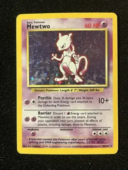 Pokemon TCG Mewtwo Base Set 10/102 Holo 1999-2000 Wizards Base Set Copyright... - Image 1