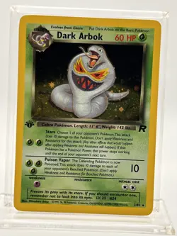 Pokemon Dark Arbok Team Rocket 1st Edition Holo Rare 2/82 - Image 1