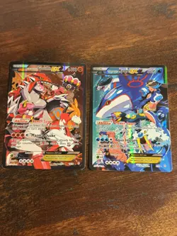 Pokemon 2015 Team Aqua’s Kyogre EX 6 & Team Magma’s Groudon EX 15 Double Crisis - Image 1