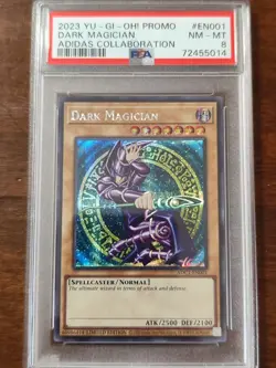 Yu-Gi-Oh! Dark Magician Adidas Promo Secret Rare ADC1-EN001 PSA 8 - Image 1