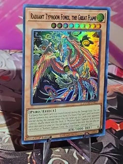 Yu-Gi-Oh! Radiant Typhoon Fonix, The Great Flame DOOD-EN017 Ultra Rare 1st Ed NM - Image 3