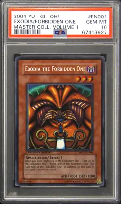 PSA 10 | Exodia The Forbidden One En001 | Master Collection Volume 1 | Yugioh - Image 1