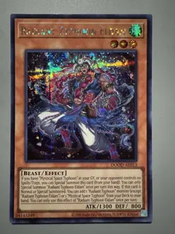 YUGIOH RADIANT TYPHOON ELDAM ASIA ENGLISH EDITION DOOD-AE013 SECRET RARE - Image 1