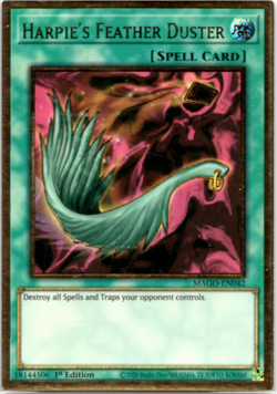 Harpie's Feather Duster - MAGO-EN042 - Premium Gold Rare - 1st Edition Yugioh - Image 1